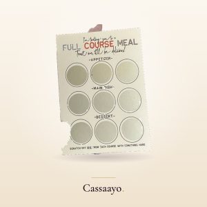 Course Meal Scratch Cards Cassaayo Course Meal Scratch Cards, For Couples