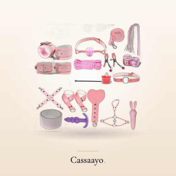 Cassaayo BDSM Set (19 Pieces, Pink), Gift Sets